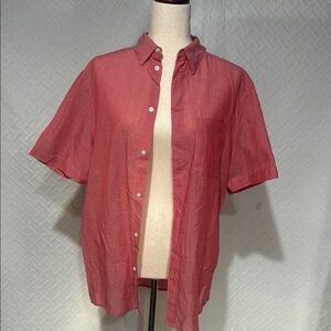 H&M Casual Red Button Down Shirt